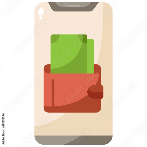wallet flat icon