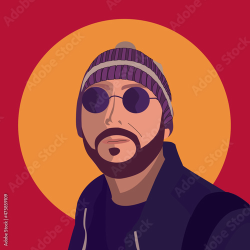 man in glasse with a beard