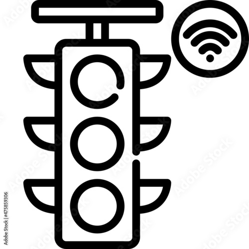 traffic light line icon