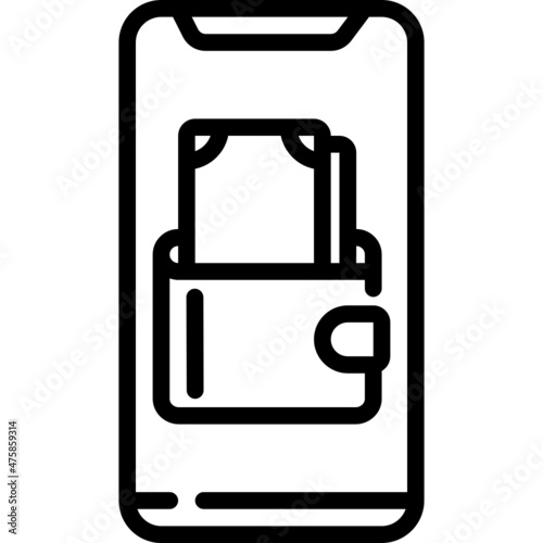 wallet line icon