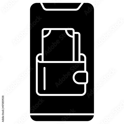 wallet glyph icon