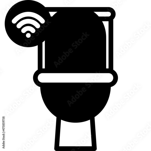 toilet solid line icon