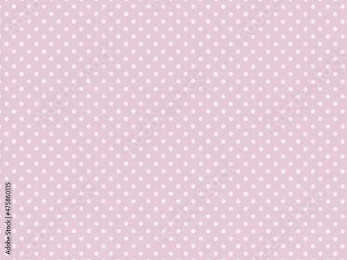 くすみピンクと白いドットのレトロかわいい背景
