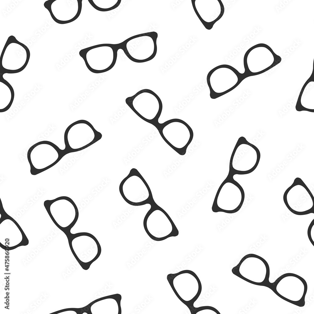 Glasses Pattern. Vector Seamless Pattern Background or Wallpaper, Glasses Themed Glasses Pattern. Vector Seamless Pattern Background or Wallpaper, Glasses Themed