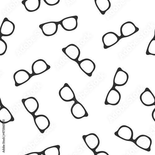 Glasses Pattern. Vector Seamless Pattern Background or Wallpaper, Glasses Themed