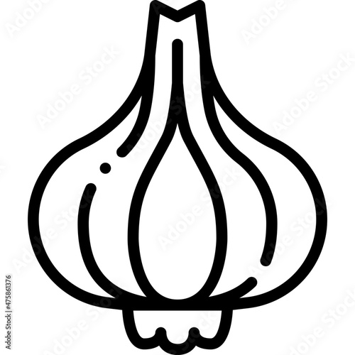 garlic line icon