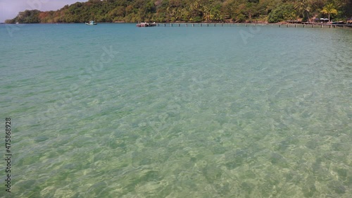 Clear transparent sea water, Koh Kood island , Trat ,Thailand. photo