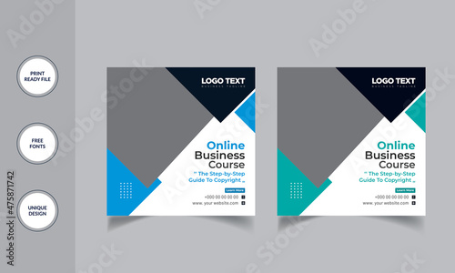 Online learning courses banner social media