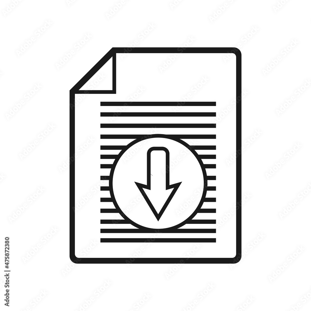 File upload and download thin icon on white background File upload and download thin icon on white background