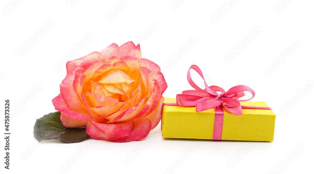 Fototapeta premium Beautiful roses with gifts.