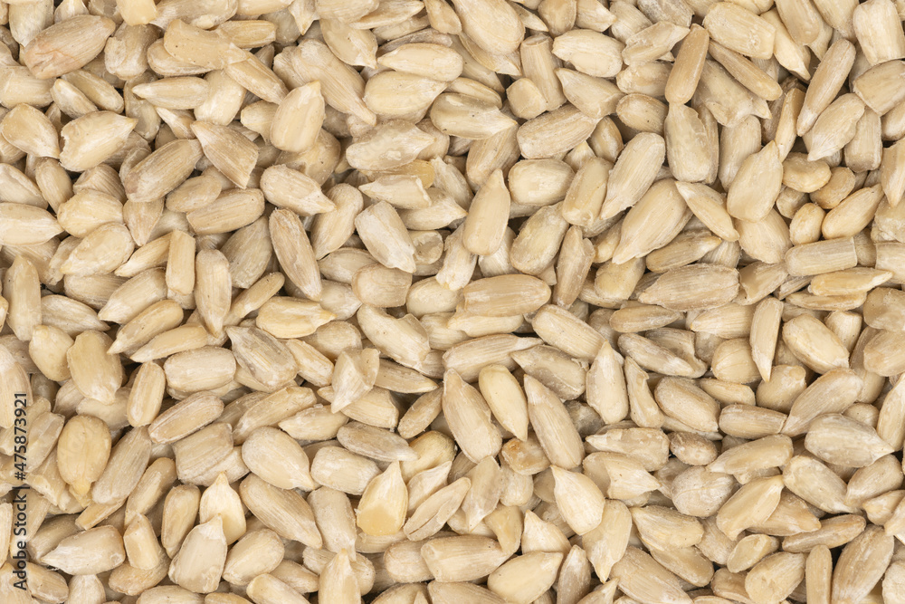 Peeled sunflower seeds background texture Peeled sunflower seeds background texture
