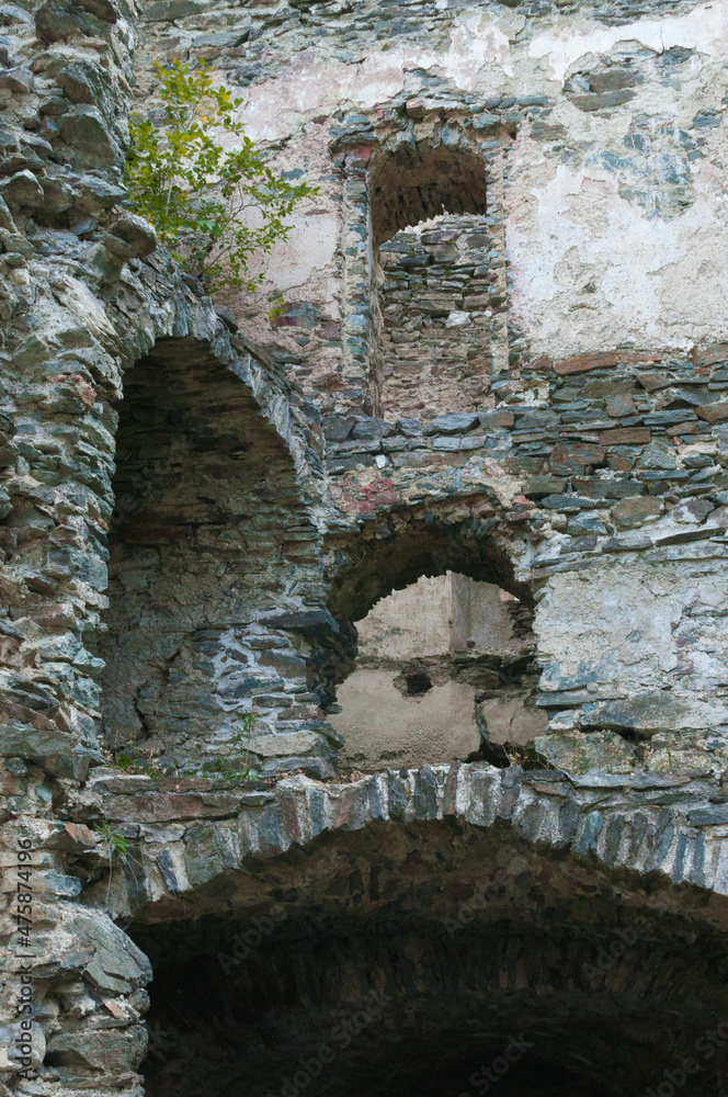 Detailaufnahme einer Burgruine