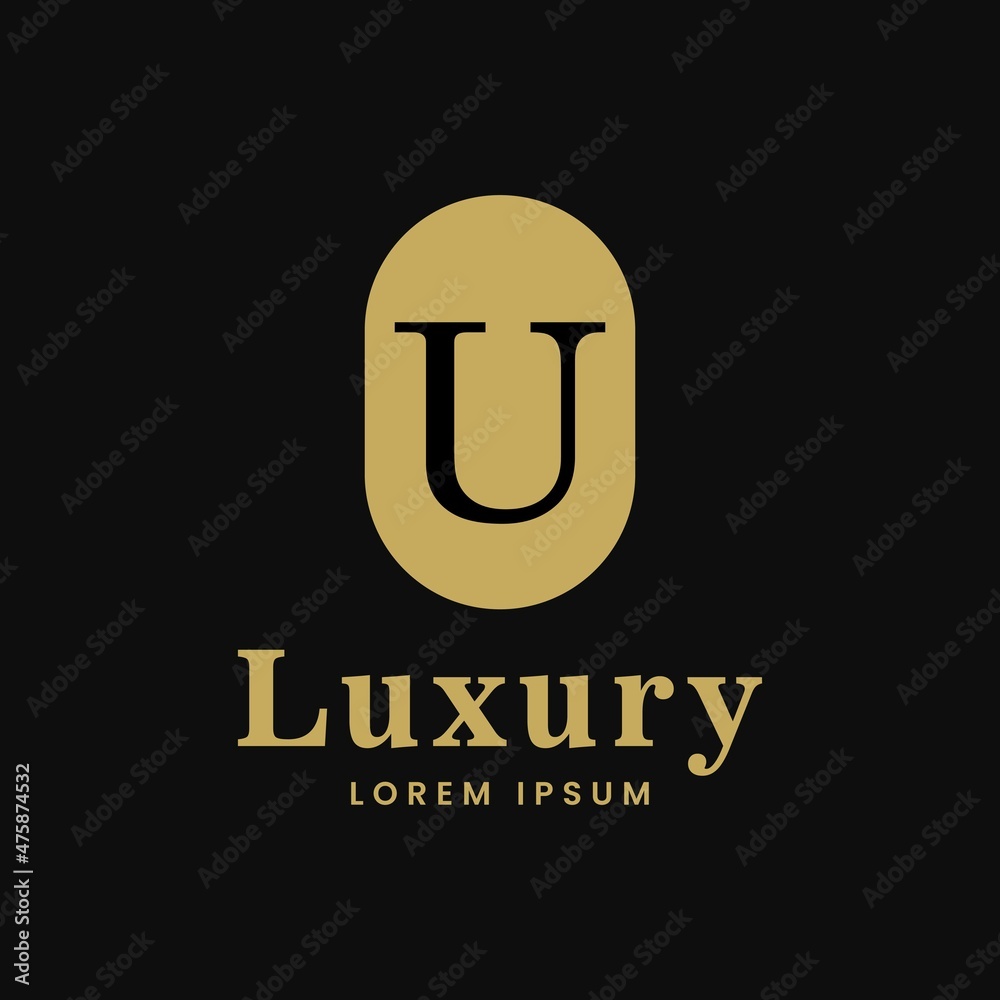 Naklejka premium simple alphabet logo luxury concept with ellipse combination