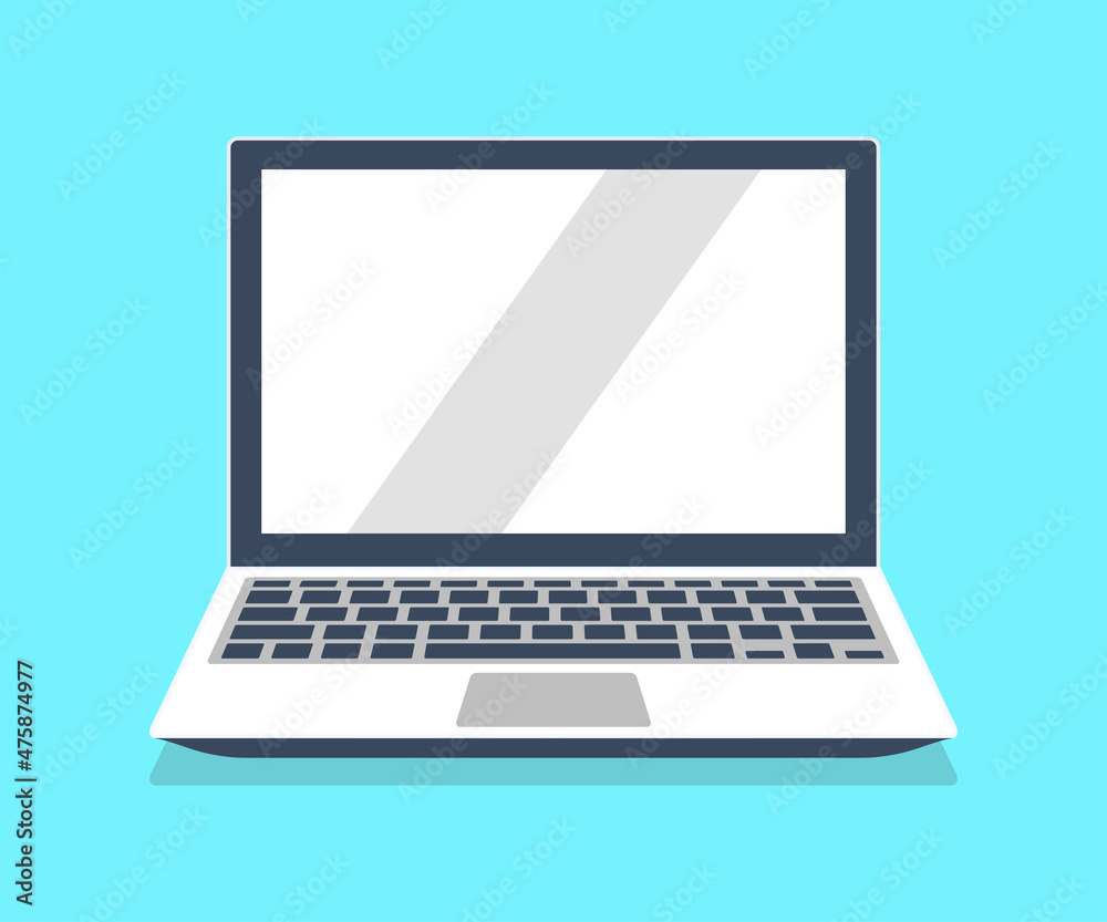Laptop flat icon - vector illustration . notebook, computer, device, electronic, gadget, screen, display, flat icons . Laptop flat icon - vector illustration . notebook, computer, device, electronic, gadget, screen, display, flat icons .