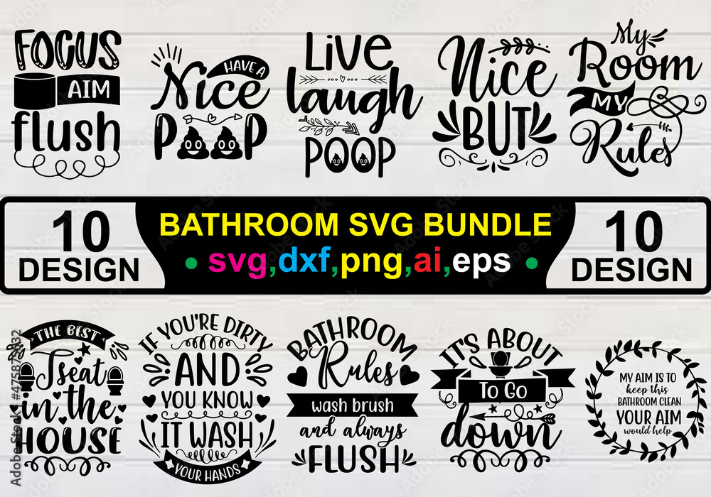 Fototapeta premium bathroom svg bundle