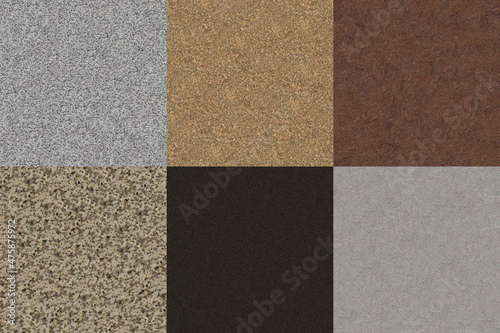 Pack of 6 High Quality Granite Seamless 4K Textures for editing, compositing, backdrops or material development.