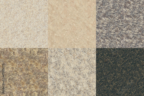 Pack of 6 High Quality Granite Seamless 4K Textures for editing, compositing, backdrops or material development.