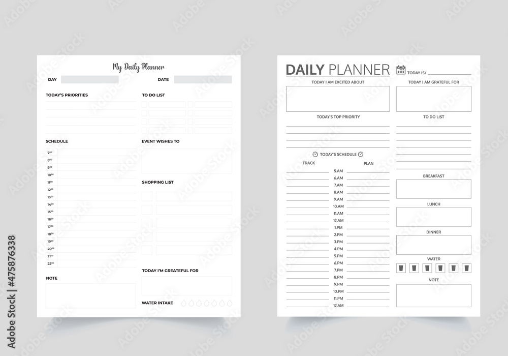 Daily Planner 2022 8.5x11 KDP Interior Daily Planner 2022 8.5x11 KDP Interior
