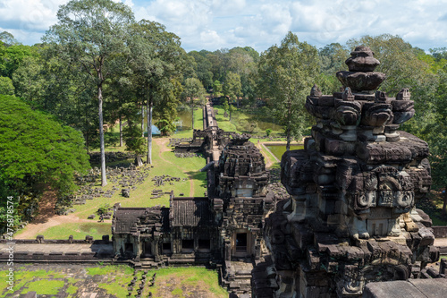 Baphuon, Siem Reap, Cambodia - view of the complex at the top of  a temple  photo