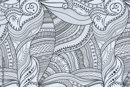 zendoodle abstract pattern. ethnic doodle design photo