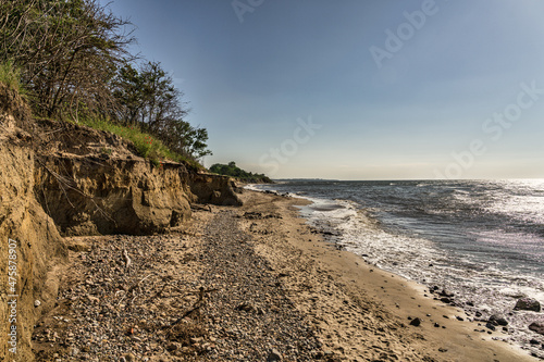 The baltic sea coast and the cliffs of Meschendorf, Mecklenburg-Western Pomerania, Germany