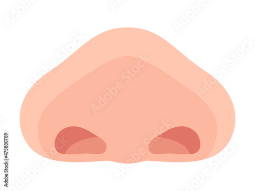 下から見上げた鼻のイラスト素材