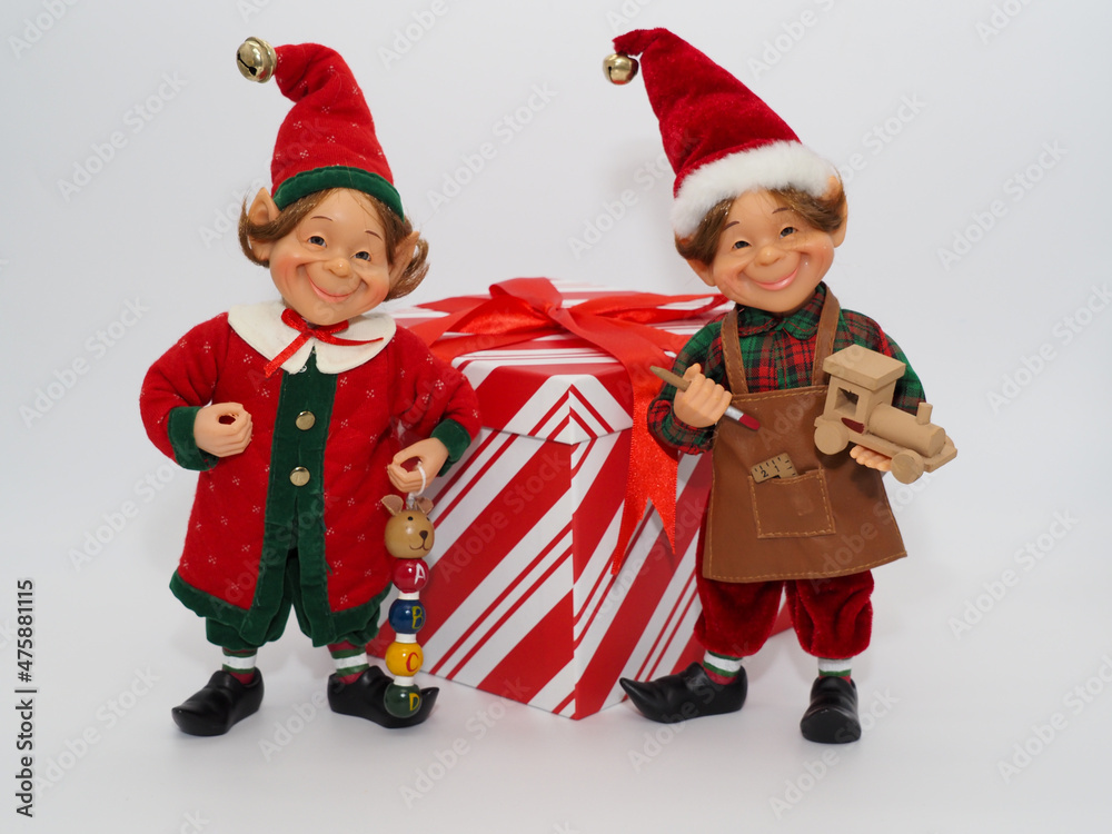 Christmas Elves Making Toys and Gifts (landscape)