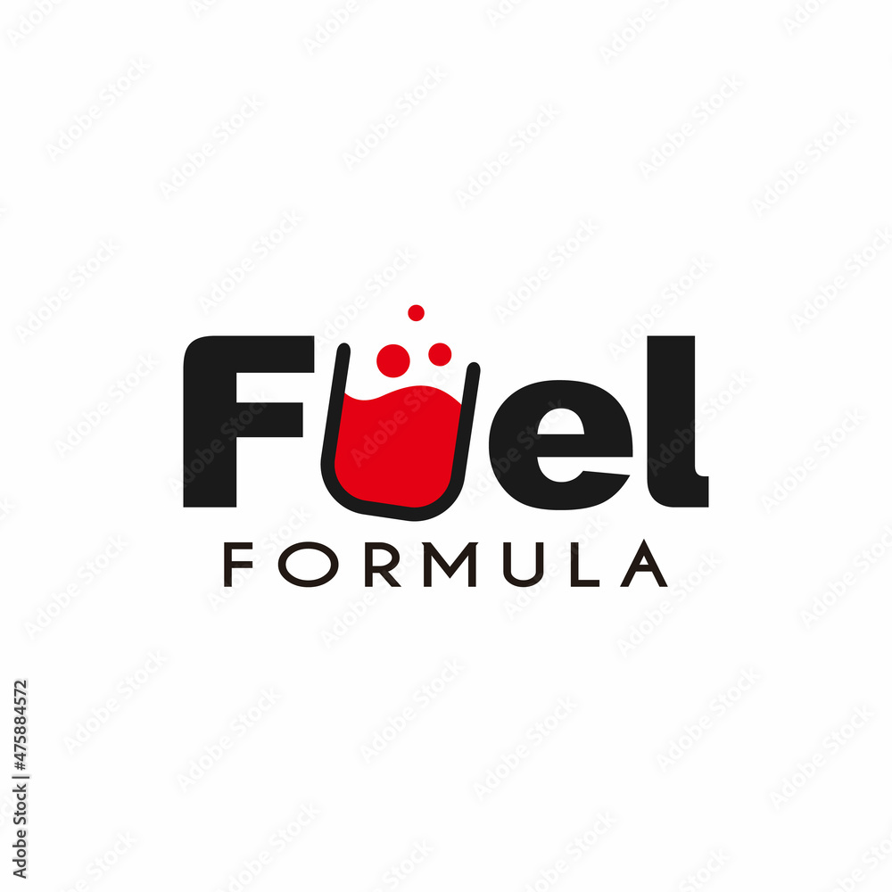 fuel formula illustration logo design