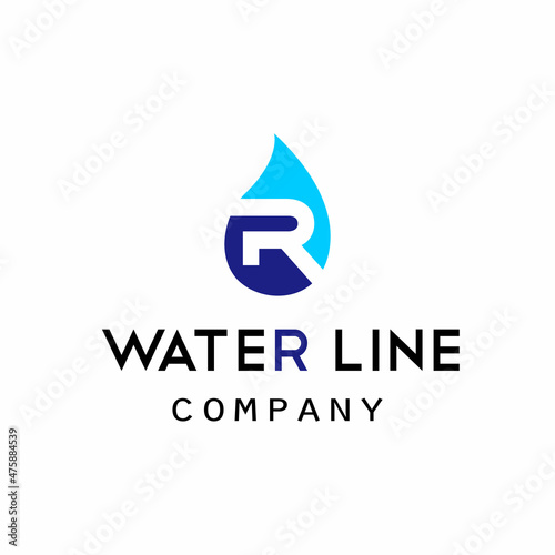 Free Download water line company illustration logo design. water business - GFXLoad