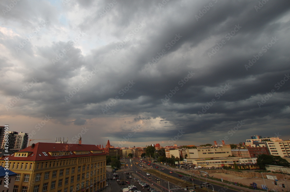 cloudy sky in wrocław