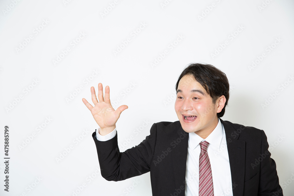 挨拶をするビジネスマン 挨拶をするビジネスマン