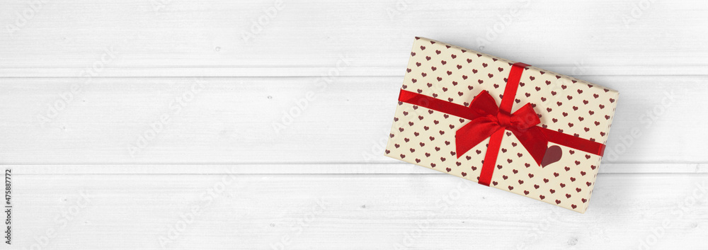 Christmas gift box and copy space. Christmas background Christmas gift box and copy space. Christmas background
