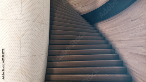 Fotografia Round spiral staircase, seamless loop
