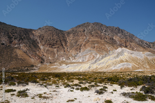 view of the Stefanos crater on the Nisyros island (Greece)