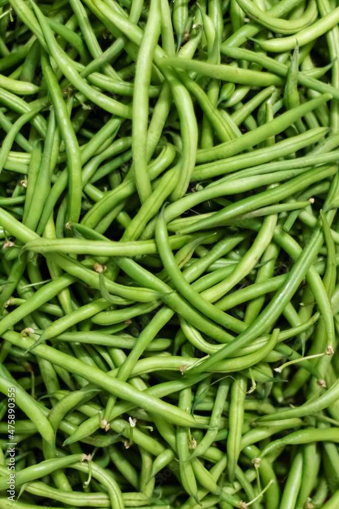 Background from green bean string. Close up. Background from green bean string. Close up.