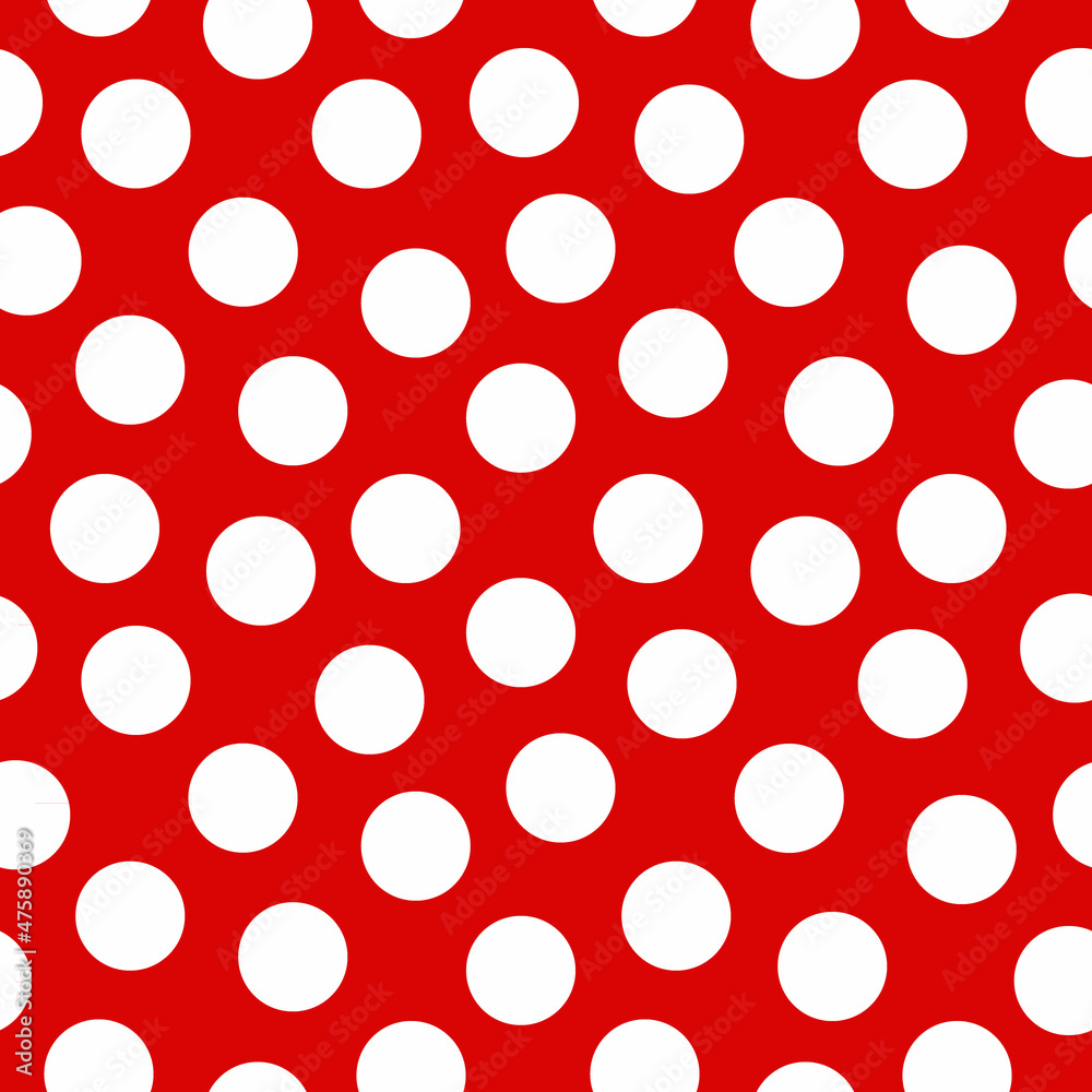 Christmas xmas polka dots pattern background New year wrapping paper concept Round logo icon Modern romantic design Fashion print clothes apparel greeting invitation card cover flyer poster banner ad