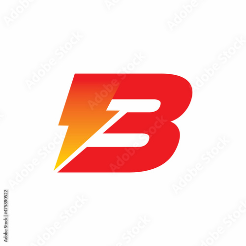 Free Download initial letter b lightning energy logo design - GFXLoad