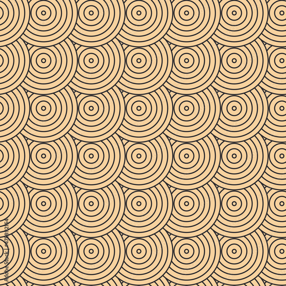 Modern vector pattern in Japanese style. Geometric black patterns on a gold background, circles in the sand. Modern illustrations for wallpapers, flyers, covers, banners, minimalistic ornaments Modern vector pattern in Japanese style. Geometric black patterns on a gold background, circles in the sand. Modern illustrations for wallpapers, flyers, covers, banners, minimalistic ornaments