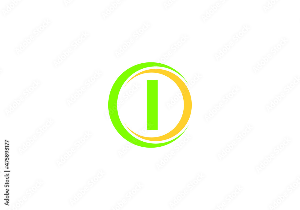 I rounded logo letter design vector image I rounded logo letter design vector image