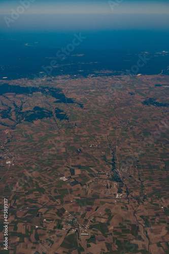 aerial view of the desert