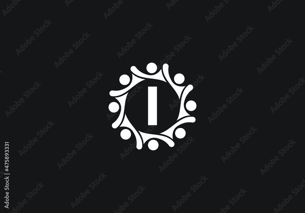 I rounded logo letter design vector image I rounded logo letter design vector image