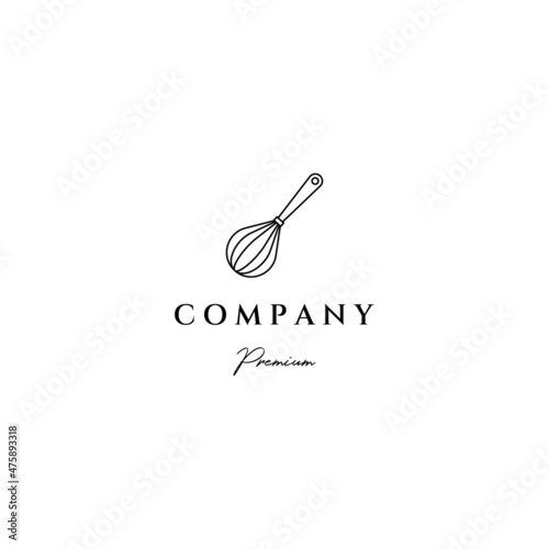 mixer line art icon logo minimalist vector illustration design