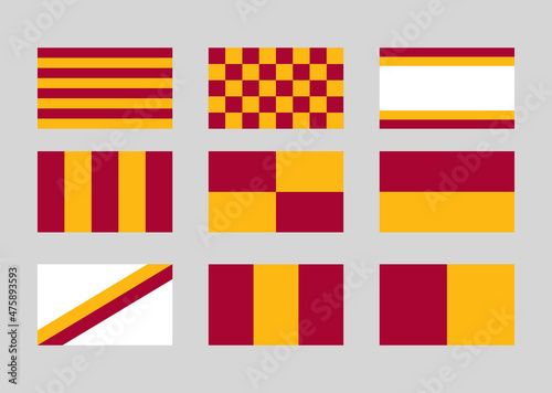 Set fan flag Galatasaray Spor Kulübü football club vector background.