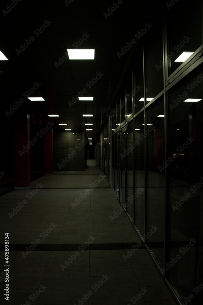 Corridor in the dark