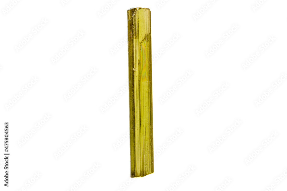 Macro tourmaline mineral stone on white background Macro tourmaline mineral stone on white background