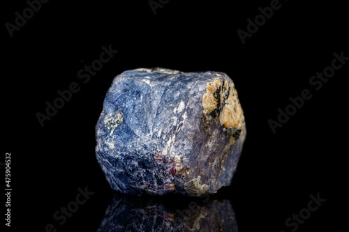 macro mineral stone sapphire on a black background © Minakryn Ruslan 