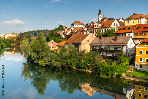 Novo Mesto ( Rudolfswerth, Newestat), Slovenia, Lower Carniola Region, near Croatia at Bend of River Krka