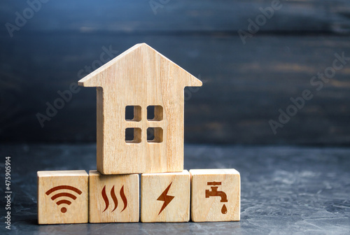 House utility services. Billing and payments. Installation of communications and conclusion of contracts with supply companies. Electricity, water, gas. Internet services. Connecting to city network photo