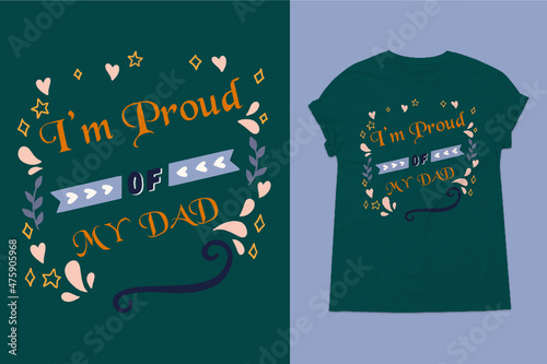 Father's  day gift t shirt design template
