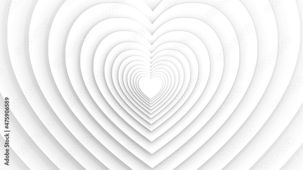 heart shaped banner with shadow on white background -vector heart shaped banner with shadow on white background -vector